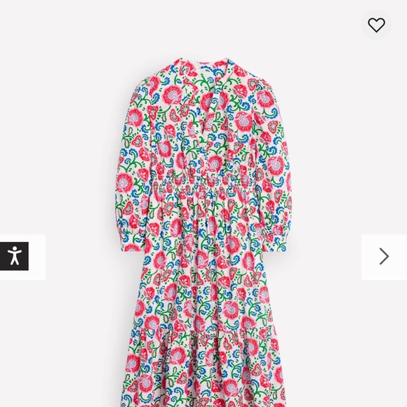 EUC! Boden Elana Tiered Cotton Midi Dress Midi Dress, Size 4 - Picture 6 of 9